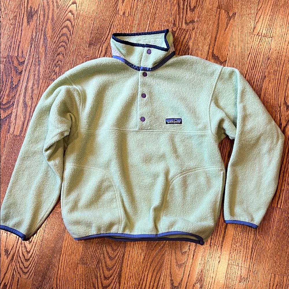 Patagonia Kids Green Fleece Sweater